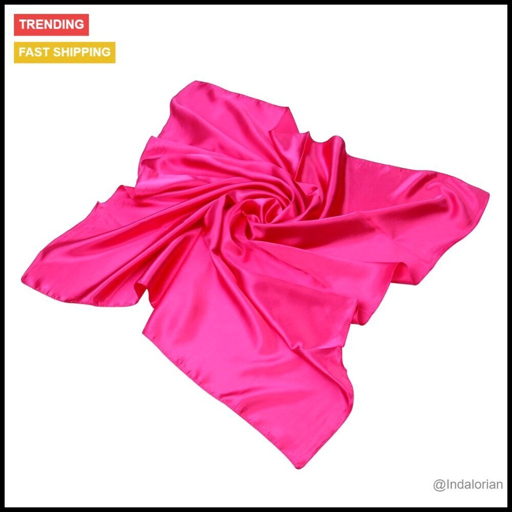 Elegant Satin Square Scarf Wrap Silky Smooth Large Fashion Accessory